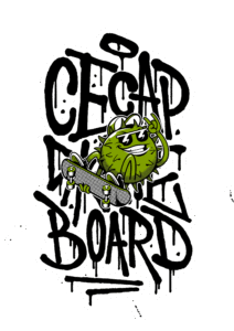 Logo Tag Cecap Skateboard bg-branco
